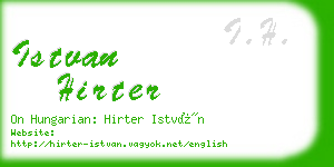 istvan hirter business card